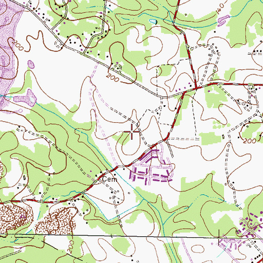 Topographic Map of The Provinces, MD
