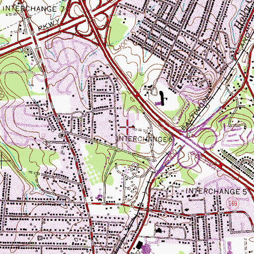 Topographic Map of Twin Oaks, MD