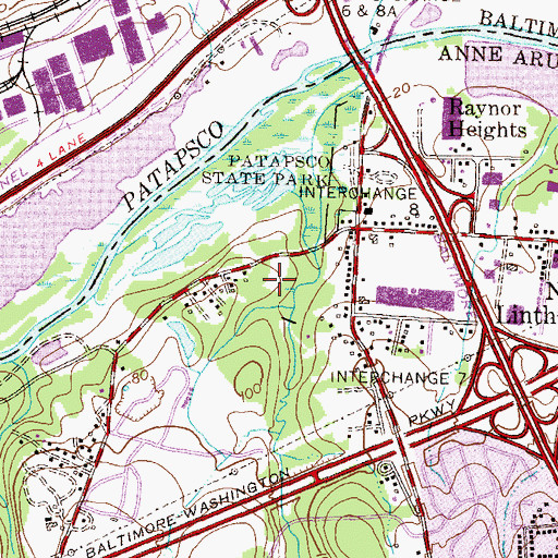 Topographic Map of West Nursery Business Center, MD