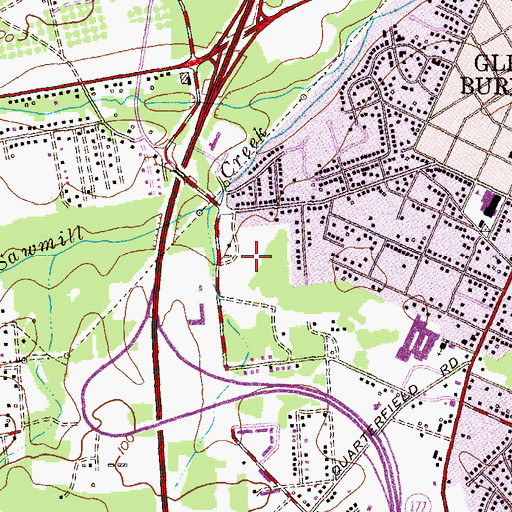 Topographic Map of Brookfield, MD