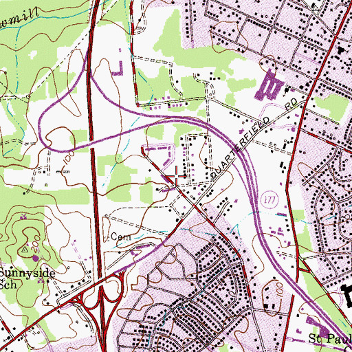 Topographic Map of Cohansey Village, MD