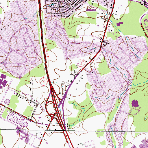 Topographic Map of East Park Plaza Shopping Center, MD