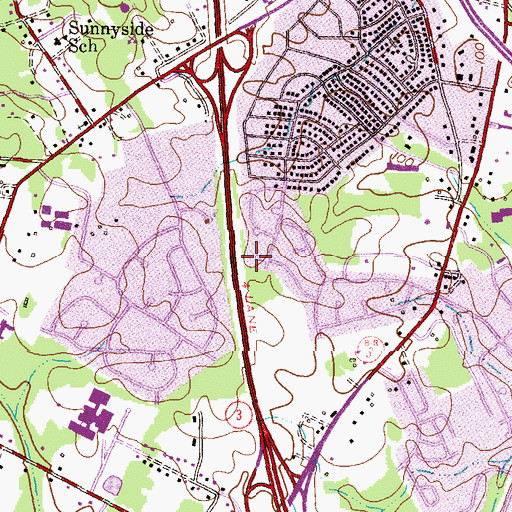 Topographic Map of Elizabeth Road Park, MD
