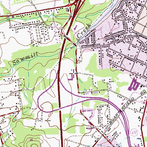 Topographic Map of Glen Burnie Baptist Church, MD