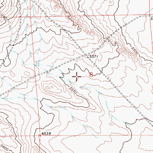 Topographic Map of Antelope Spring, CO