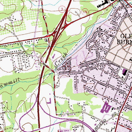 Topographic Map of Meadow Brook, MD