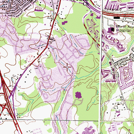 Topographic Map of Rippling Estates, MD