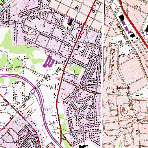 Topographic Map of Somerset, MD