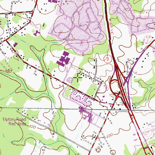 Topographic Map of Spaulding Knolls, MD