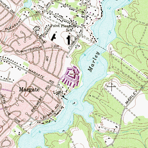 Topographic Map of Gatewater, MD
