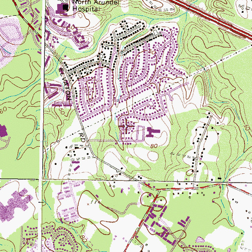 Topographic Map of Glen Hollow, MD