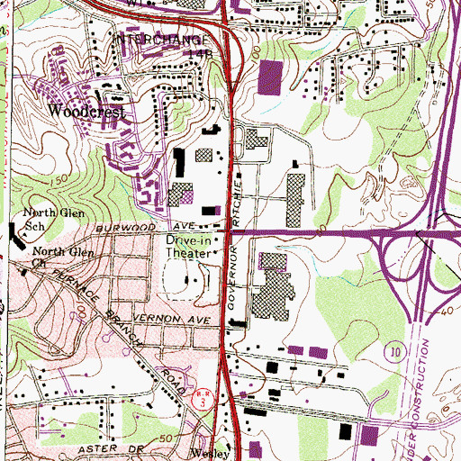 Topographic Map of Glenmore, MD