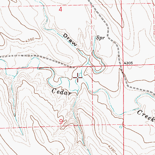 Topographic Map of Spring Draw, CO