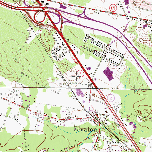 Topographic Map of Jumpers Junction Mall Shopping Center, MD