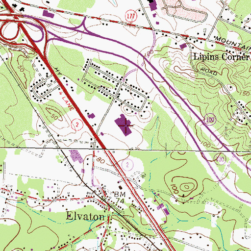Topographic Map of Murphys Mart Shopping Center, MD
