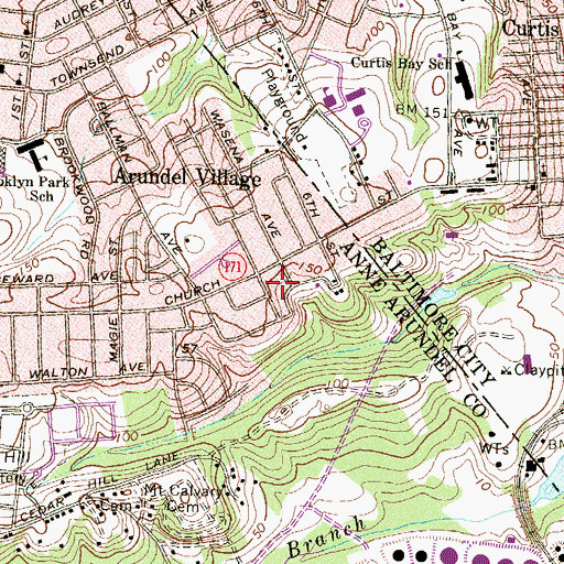 Topographic Map of Roland Terrace, MD