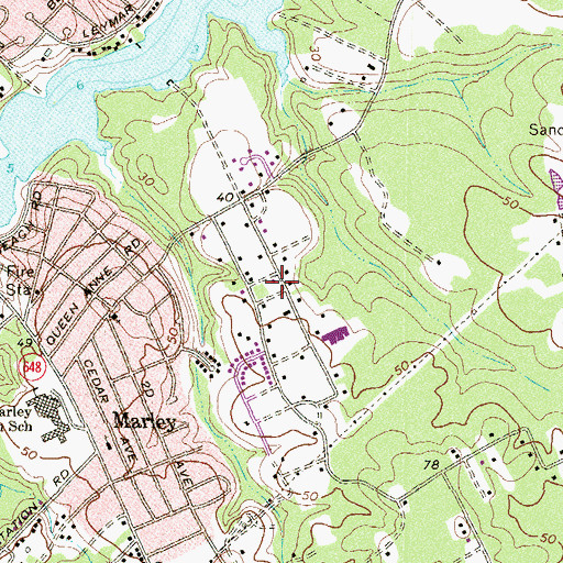Topographic Map of Saint James Church, MD