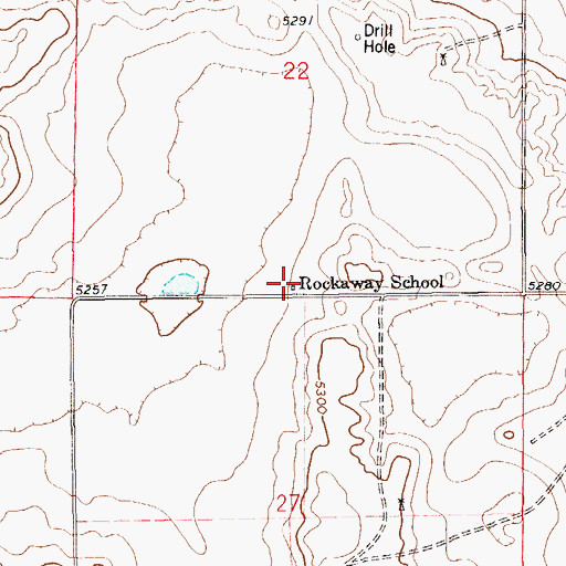 Topographic Map of Rockaway School, CO