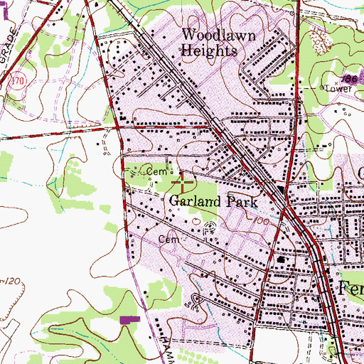 Topographic Map of West Dale Park, MD