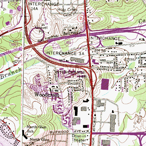 Topographic Map of Willow, MD