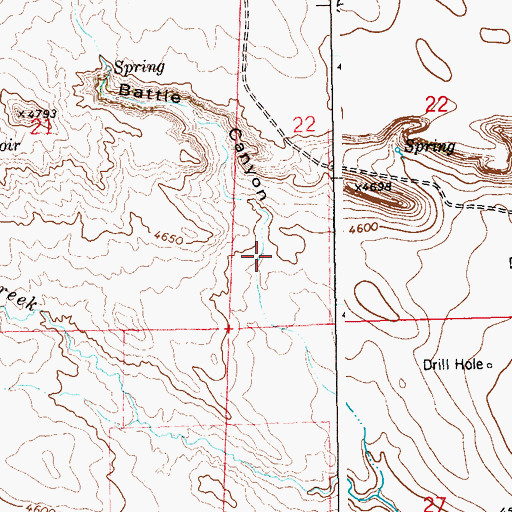 Topographic Map of Battle Canyon, CO