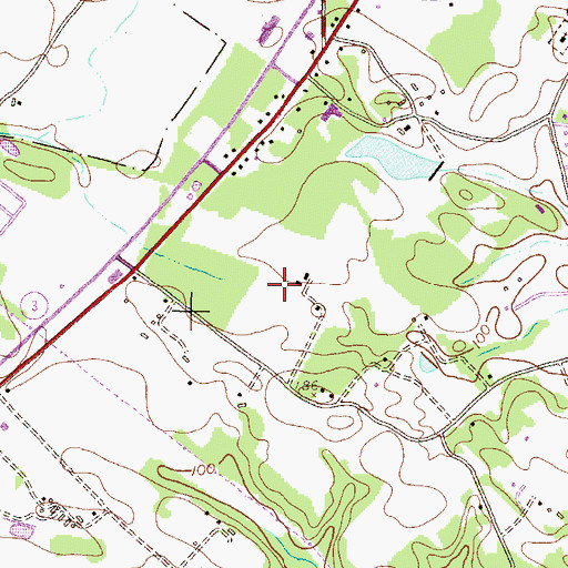 Topographic Map of Brandy Farms, MD