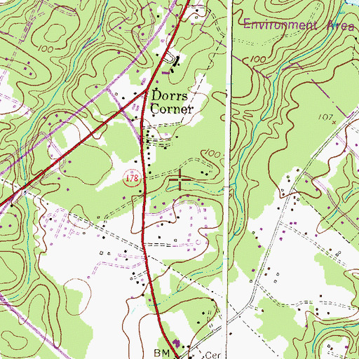Topographic Map of Cedarcroft, MD