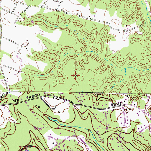 Topographic Map of Chestnut Ridge, MD