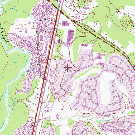 Topographic Map of Crofton Village Green, MD