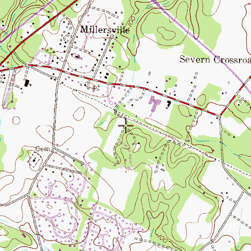 Topographic Map of Devonshire, MD