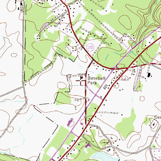 Topographic Map of Gambrills Athletic Club, MD
