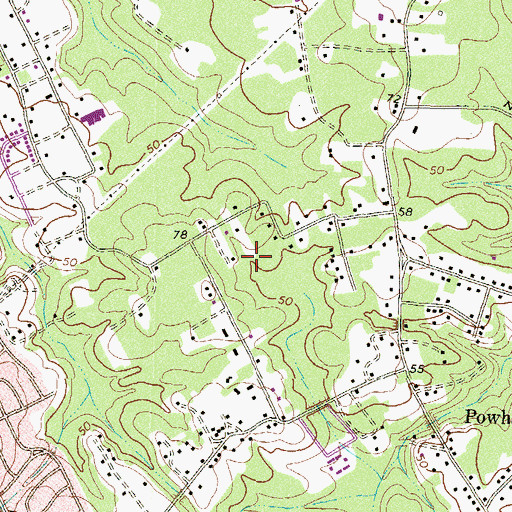 Topographic Map of Howard Manor, MD