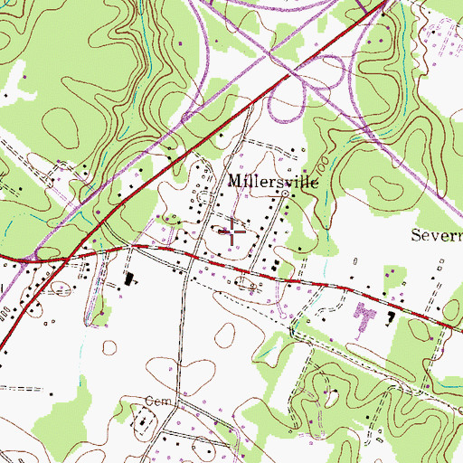 Topographic Map of Knollwood Manor Nursing Home, MD