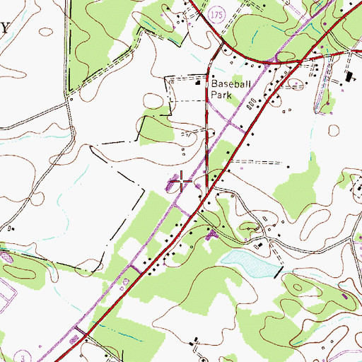 Topographic Map of Meadows Treatment Center, MD