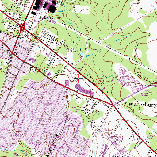 Topographic Map of Odenton Post Office, MD