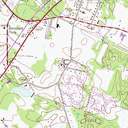 Topographic Map of Our Lady of the Fields Roman Catholic Church, MD