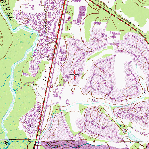 Topographic Map of Prince of Peace Presbyterian Church, MD
