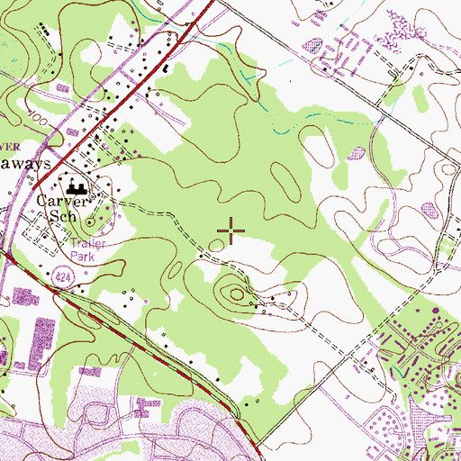 Topographic Map of Riedel Estates, MD