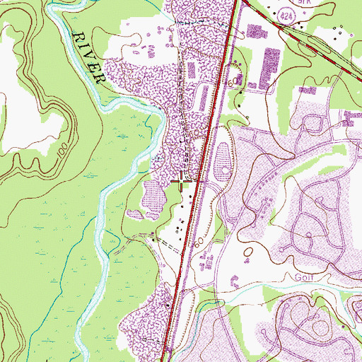 Topographic Map of Route Three Centre, MD