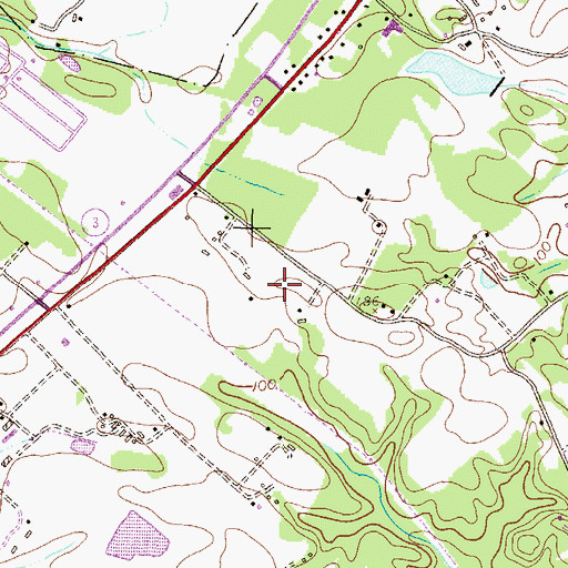 Topographic Map of Saint Stephens Estates, MD