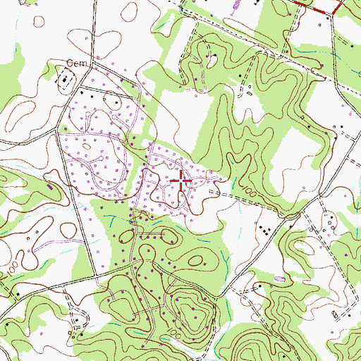 Topographic Map of Tanager Forest, MD