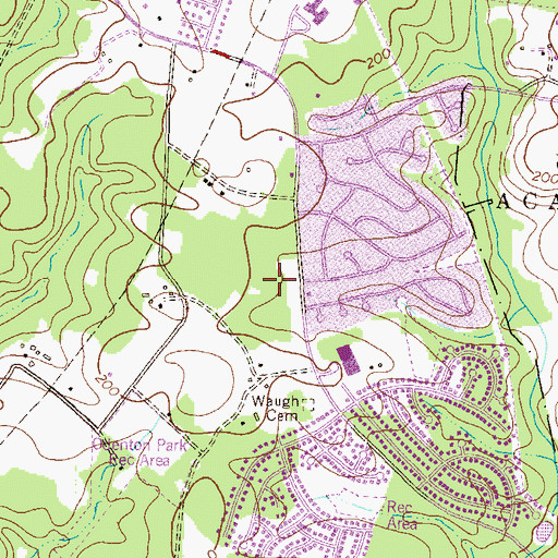 Topographic Map of The Courts of Four Seasons, MD