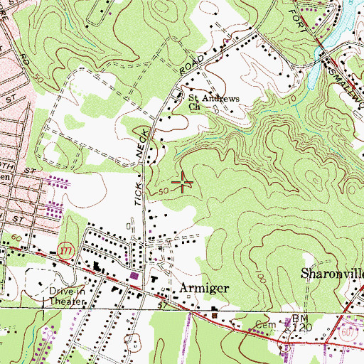 Topographic Map of Villa Tuscana, MD