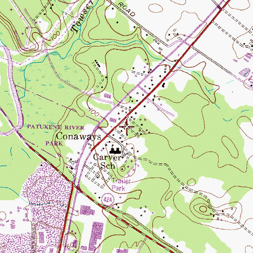 Topographic Map of Wilson Memorial United Methodist Church, MD