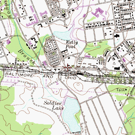 Topographic Map of Admiral (historical), MD