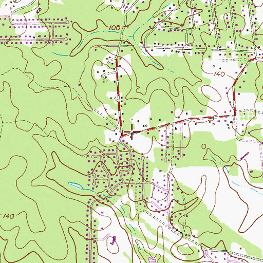 Topographic Map of Anchor Baptist Church, MD