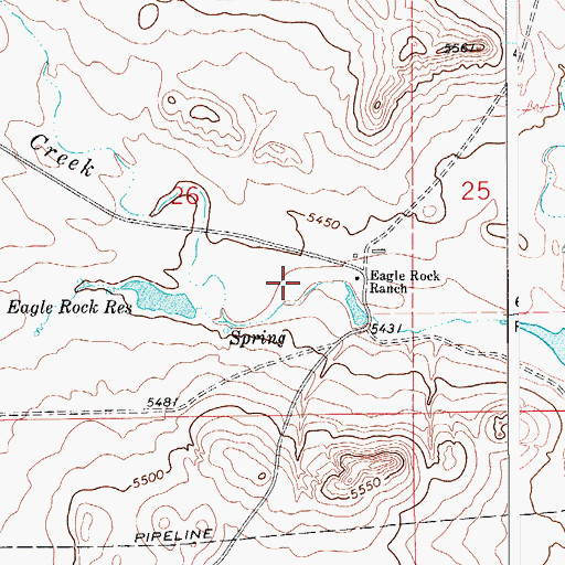 Topographic Map of Eagle Rock Ranch, CO