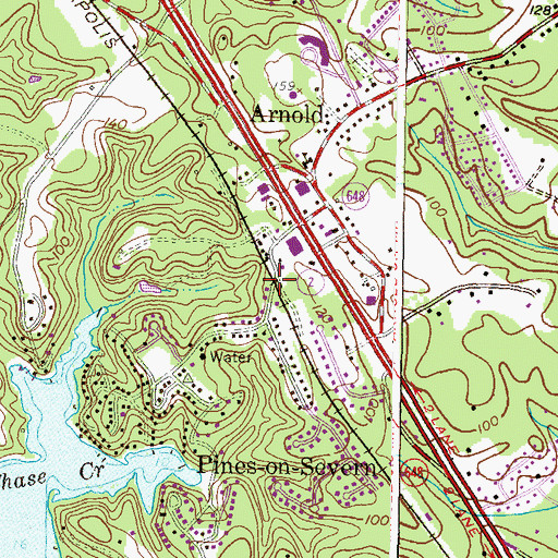 Topographic Map of Asberry (historical), MD