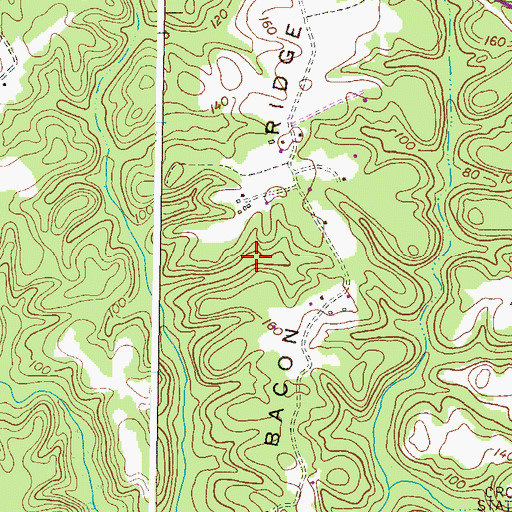 Topographic Map of Bacon Ridge Natural Area, MD
