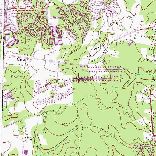 Topographic Map of Brightwood, MD